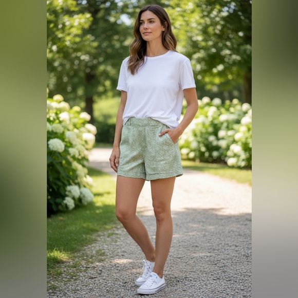 dip Pants - Dip Light Green Women's Pull On Shorts
